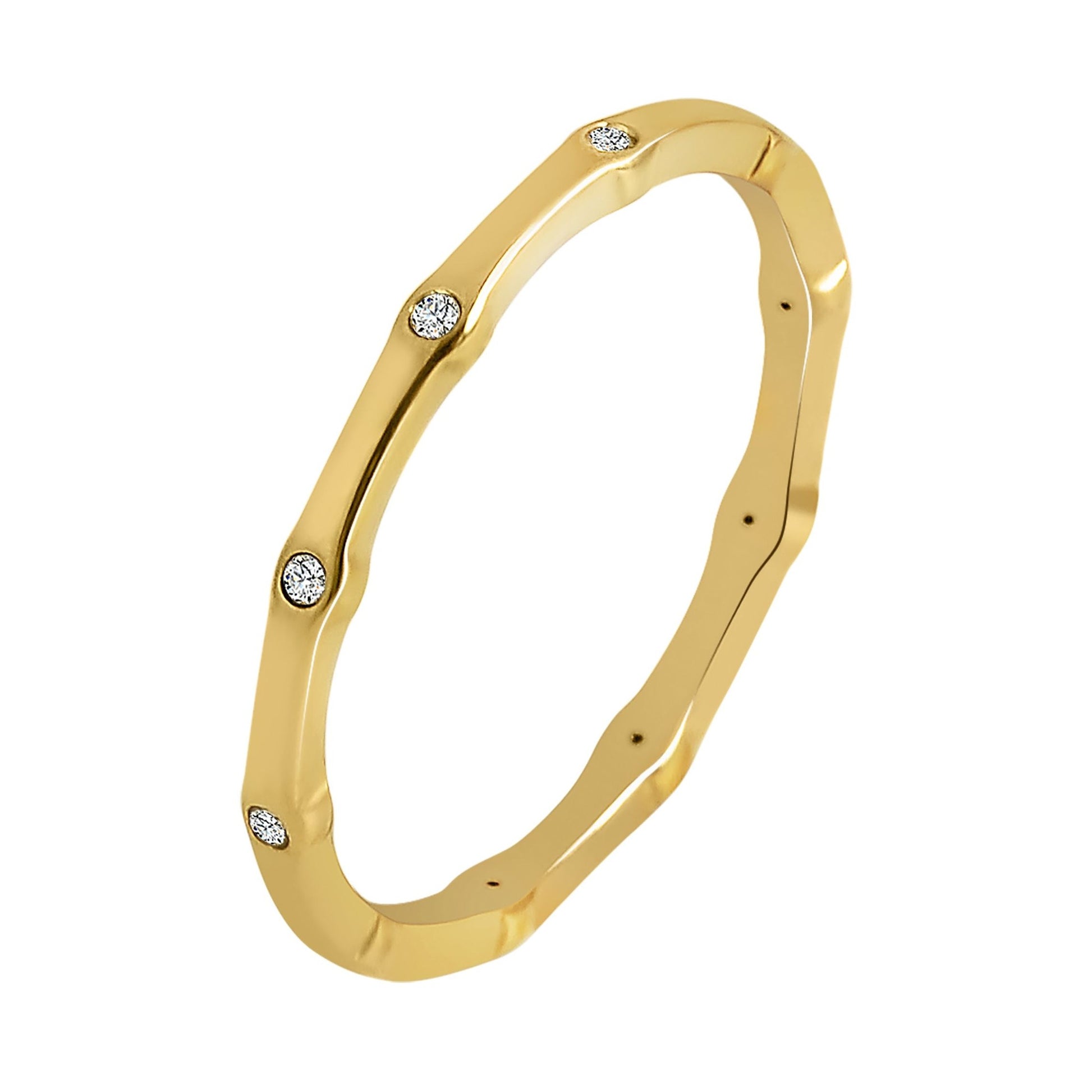 Damen Ring aus Edelstahl mit Strass Steinchen