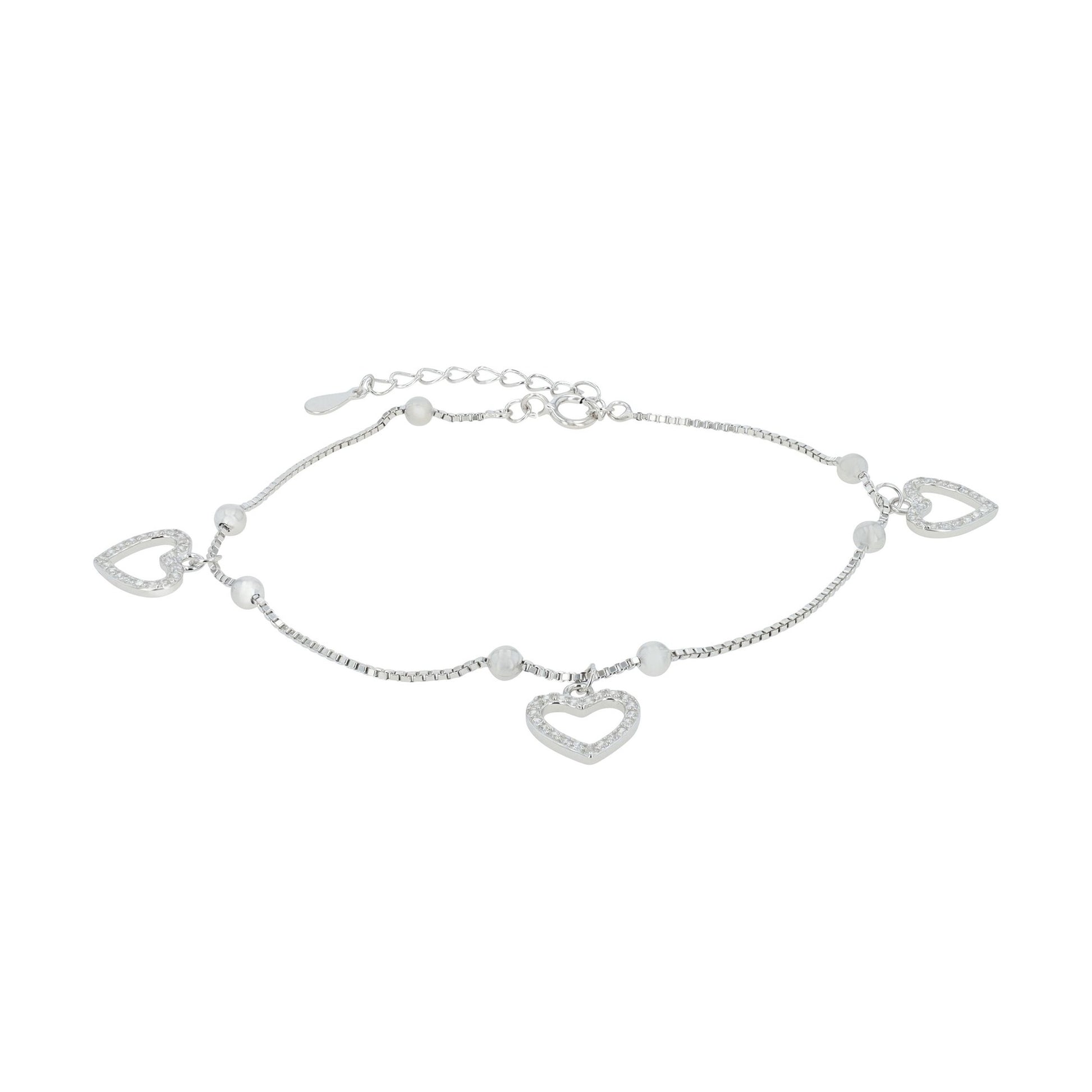 Damen Anhänger – Herzanhänger aus 925 Silber mit Zirkonia