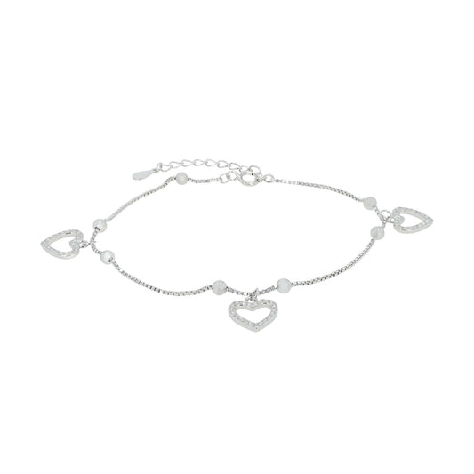 Damen Anhänger – Herzanhänger aus 925 Silber mit Zirkonia