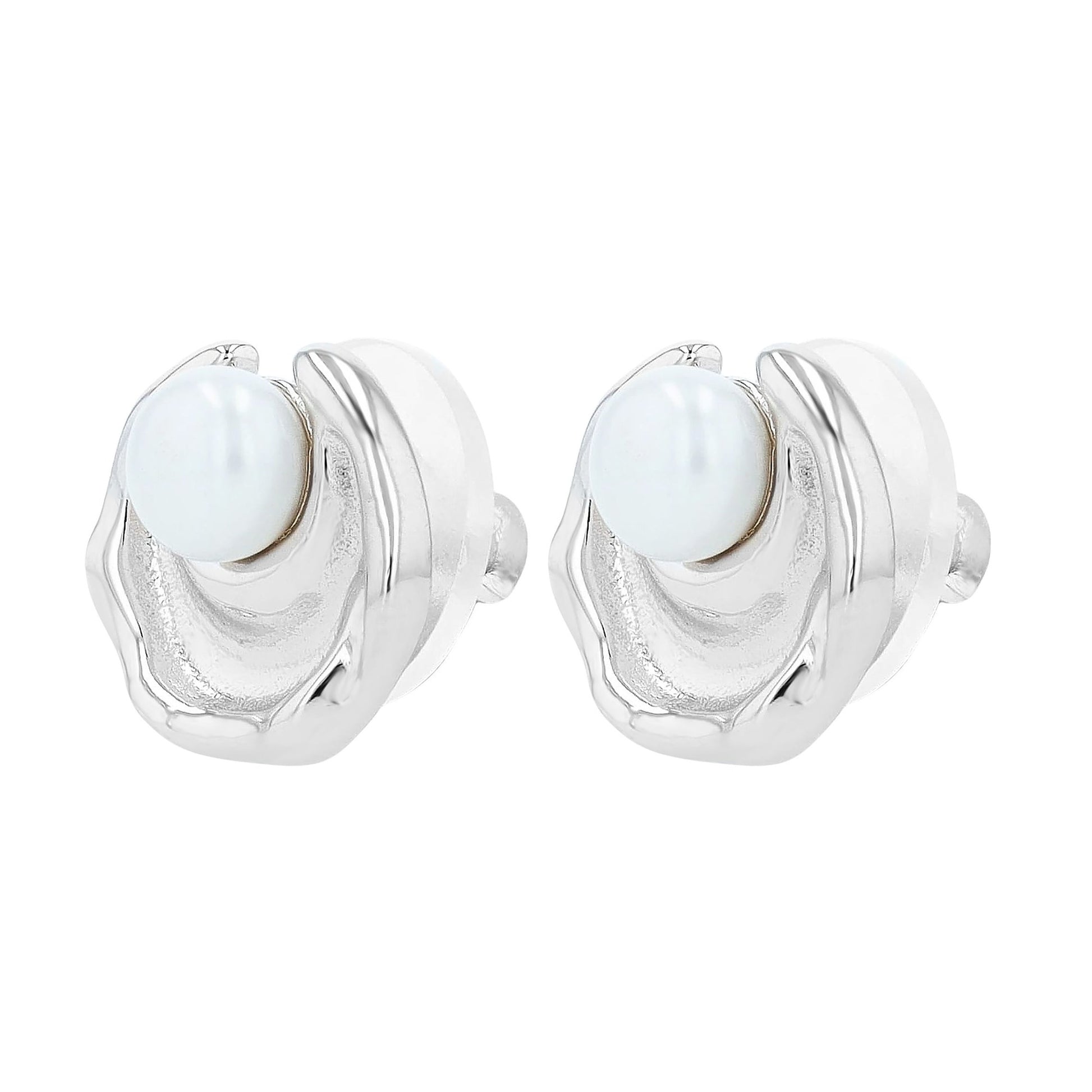 Damen Ohrringe – Ohrstecker aus 925 Silber mit Süßwasserperle