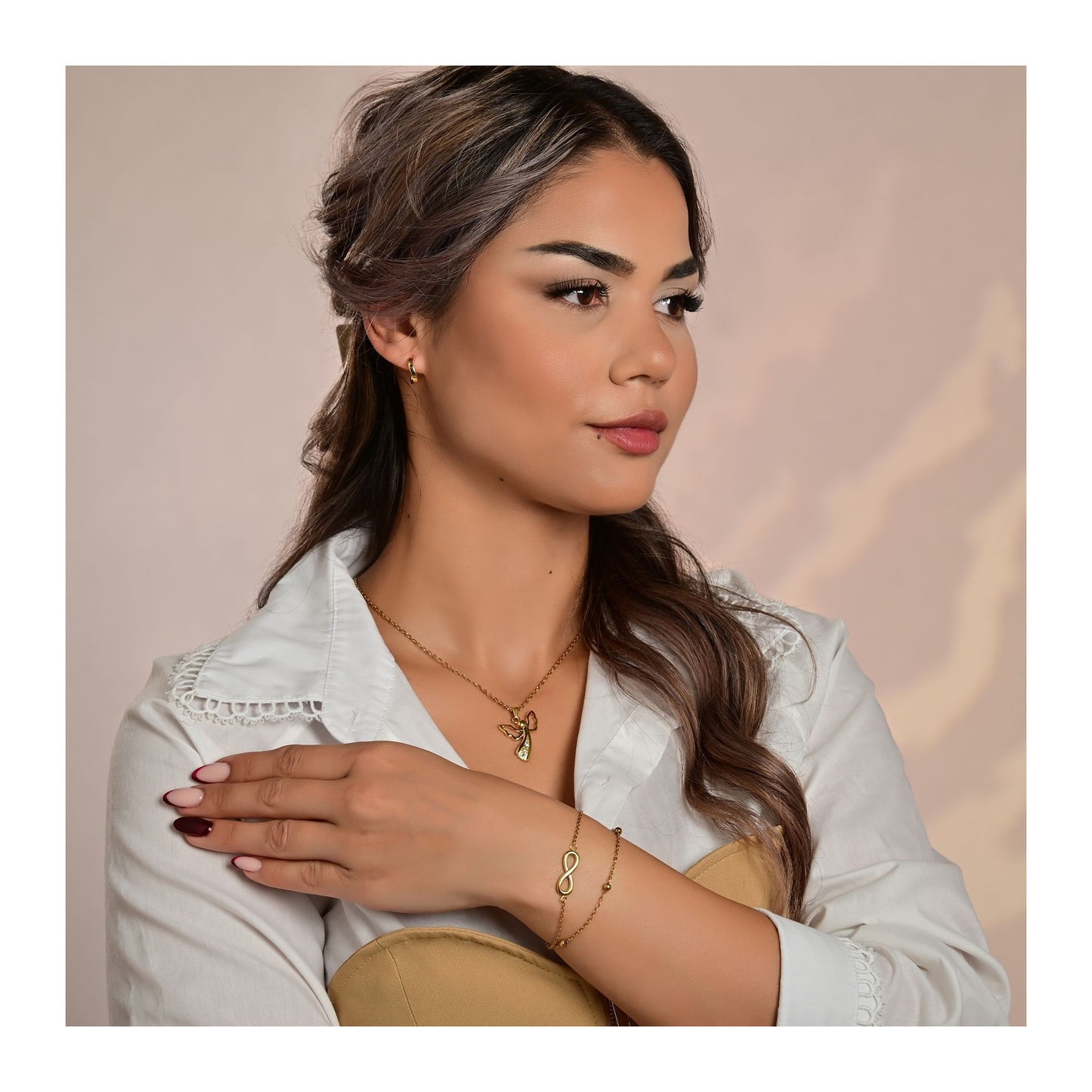 Damen Armband – Unendlichkeitszeichen aus Edelstahl 17+3 cm