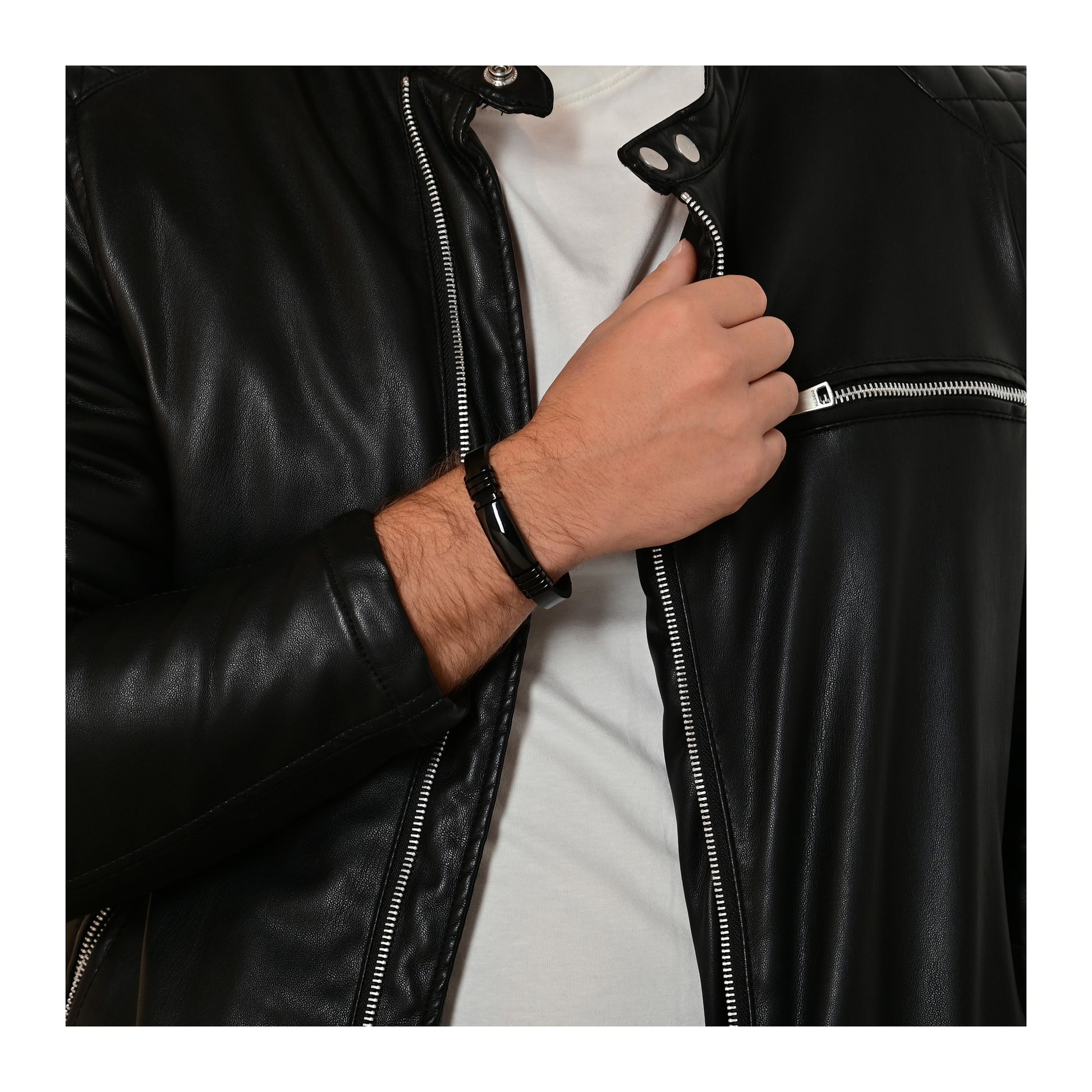 Unisex Armband aus Leder 21 cm