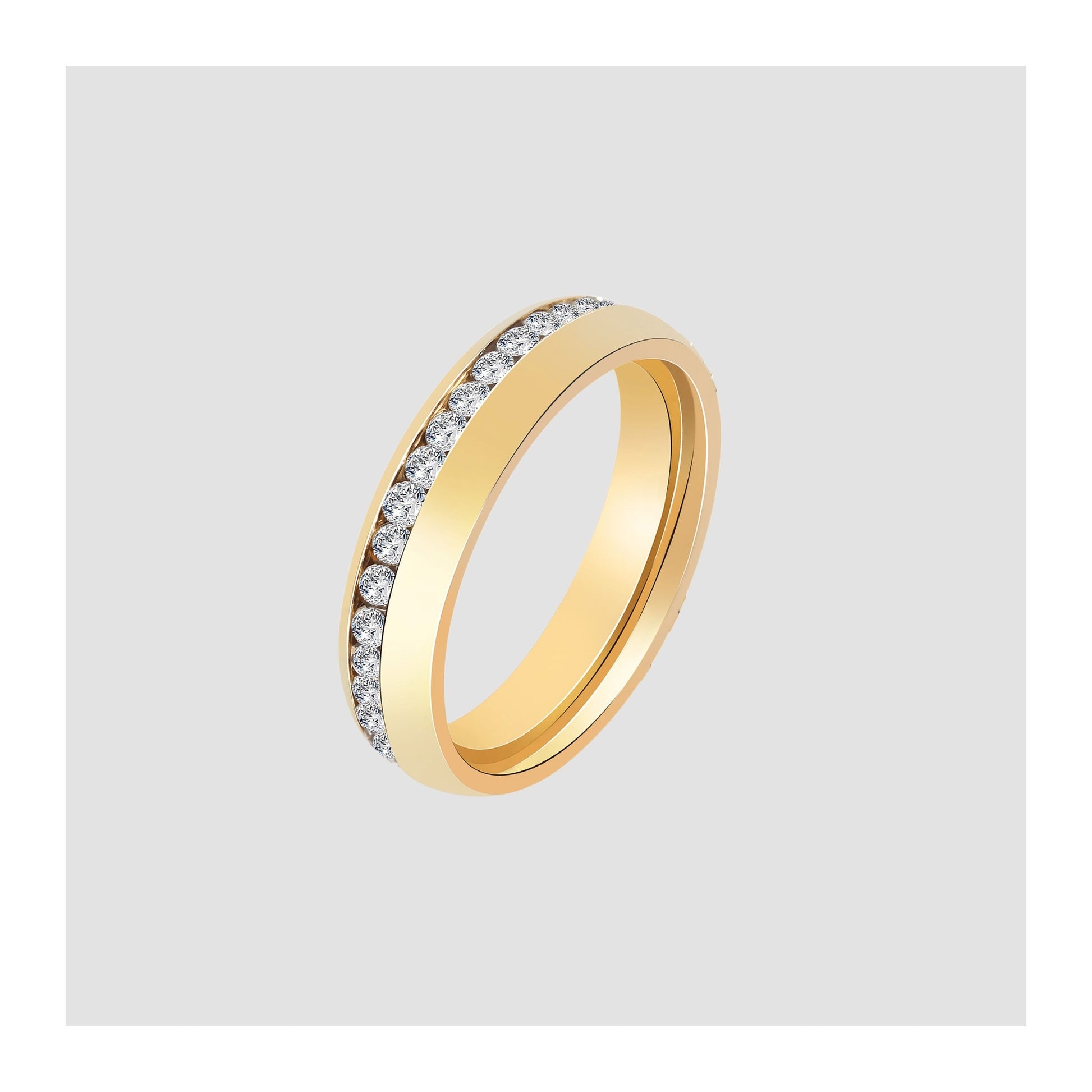Damen Ring aus Edelstahl mit Strass Steinchen