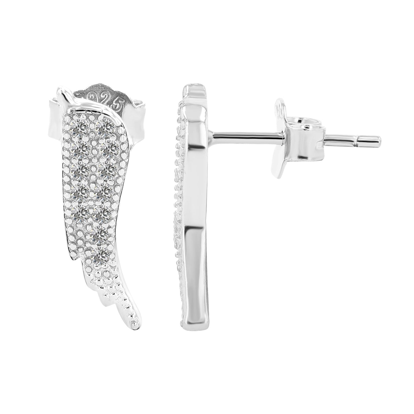 Damen Ohrringe – Ohrstecker Flügel aus 925 Silber