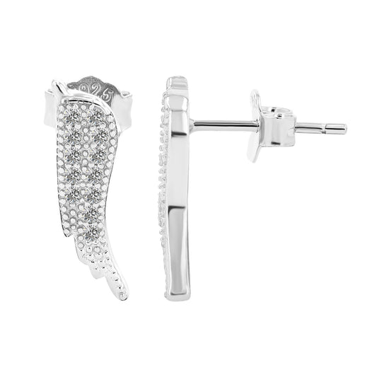 Damen Ohrringe – Ohrstecker Flügel aus 925 Silber