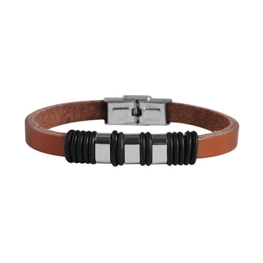 Herren Armband aus Leder 21,5 cm