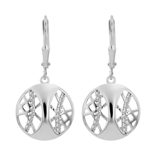 Damen Ohrringe – Ohrhänger aus 925 Silber mit Zirkonia