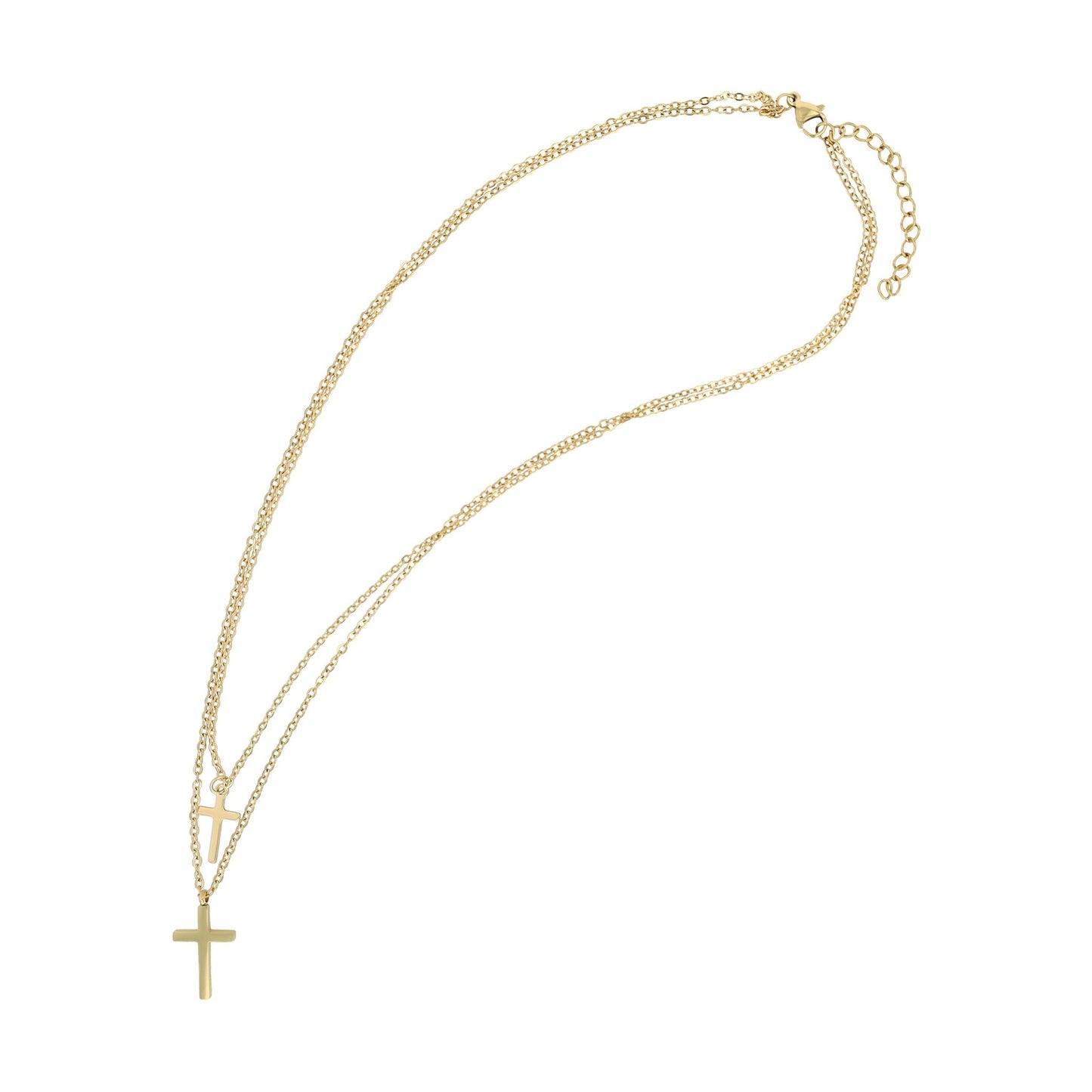 Damen Halskette mit Anhänger – Kreuz aus Edelstahl