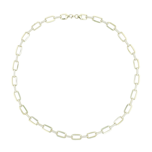 Damen Halskette aus 333 Gold mit Zirkonia 45 cm