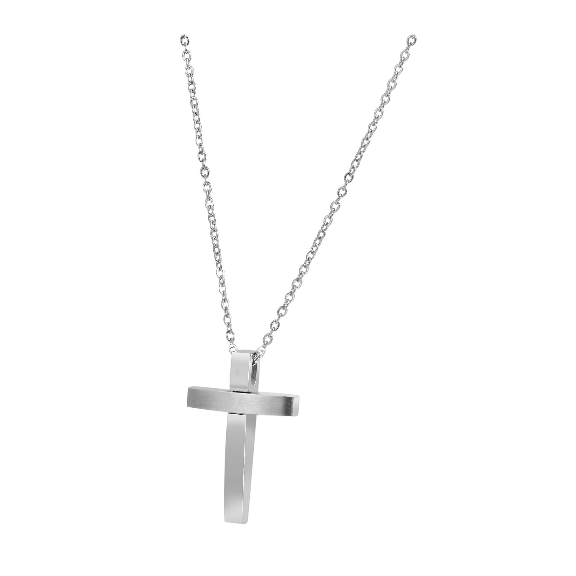 Unisex Halskette mit Anhänger – Kreuz aus Edelstahl