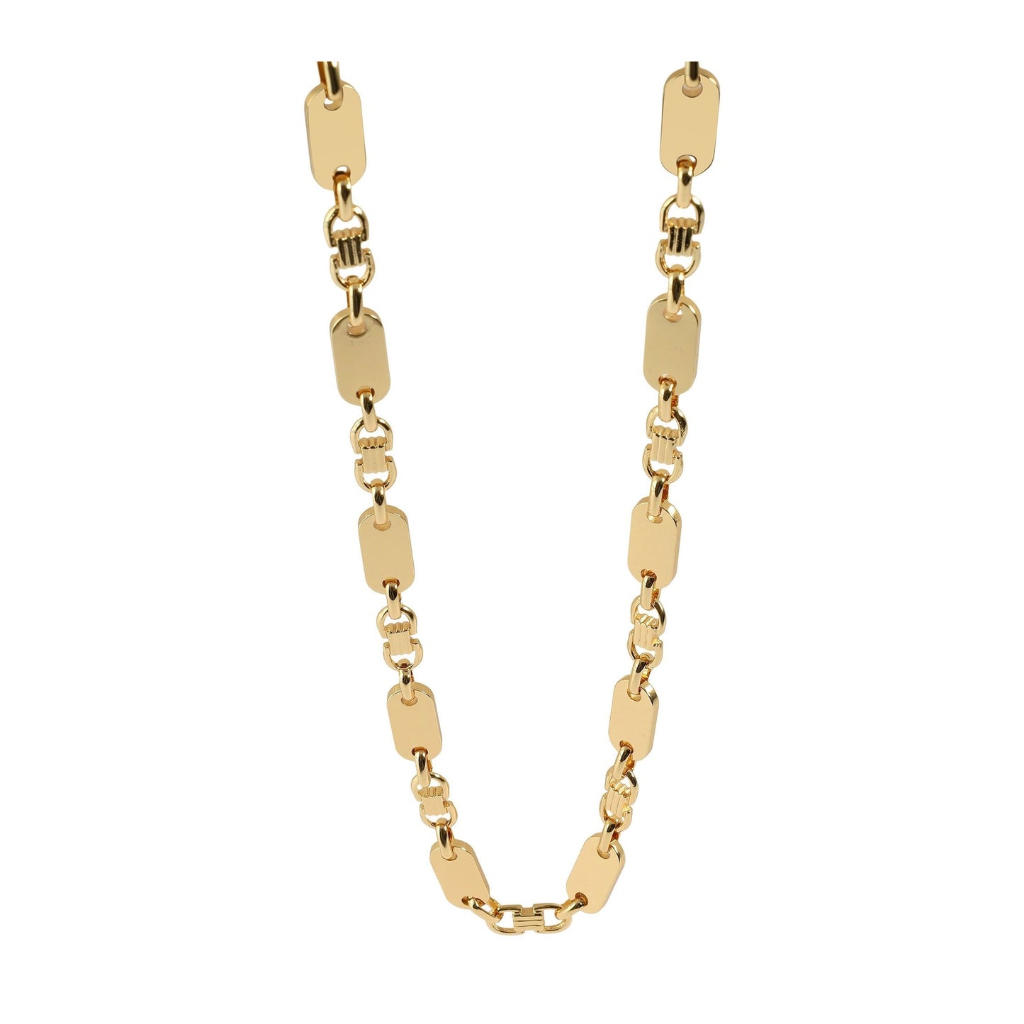 Unisex Halskette – Plattenkette aus Edelstahl 55 cm