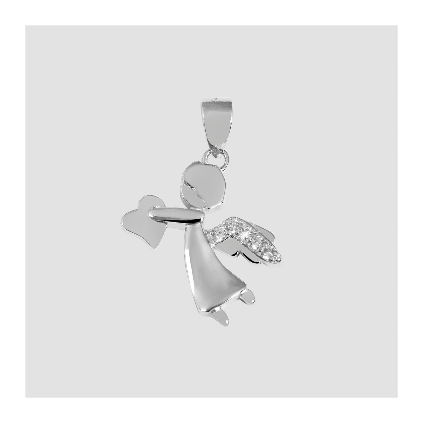 Damen Anhänger – Herzanhänger aus 925 Silber mit Zirkonia