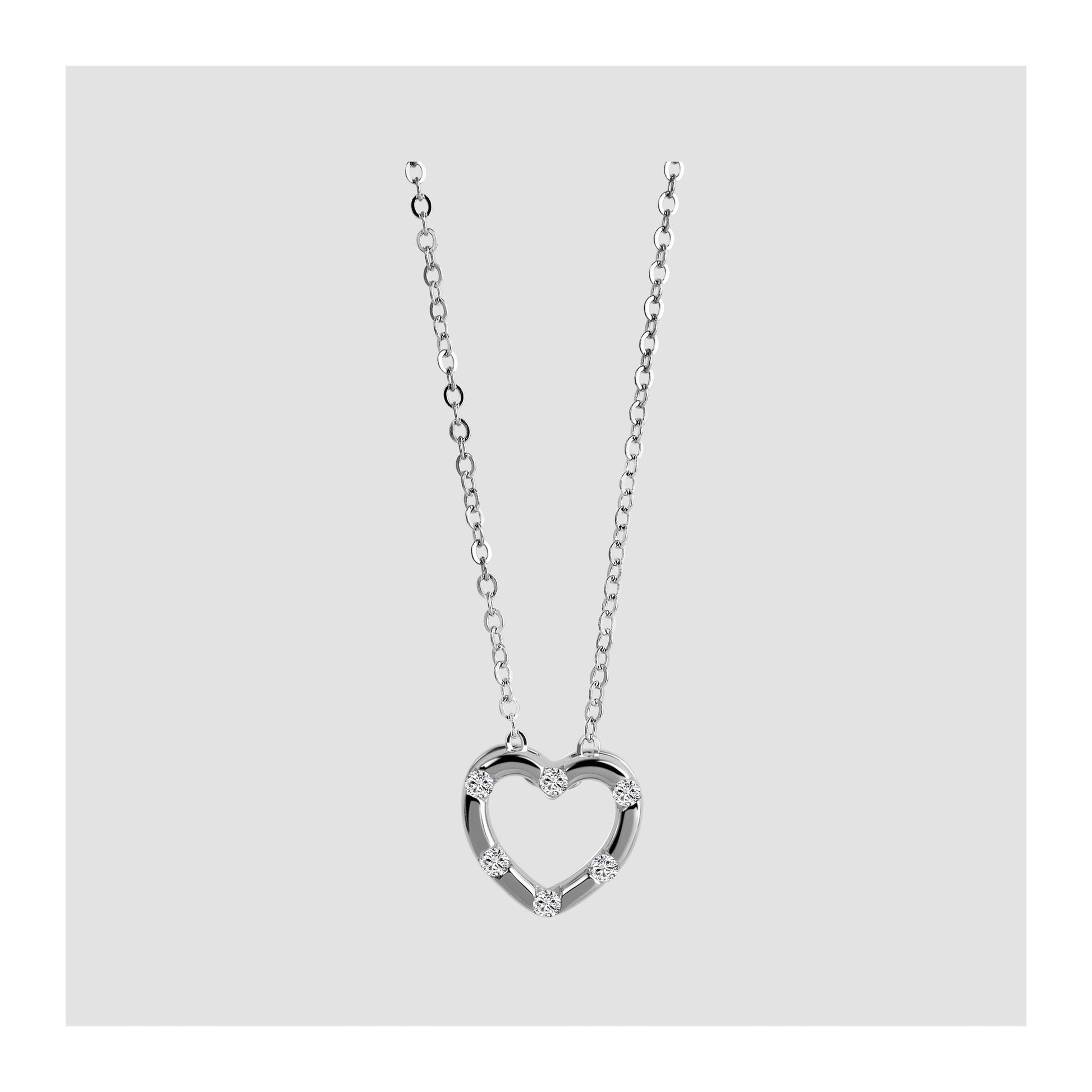 Damen Halskette mit Anhänger – Herz aus 925 Silber