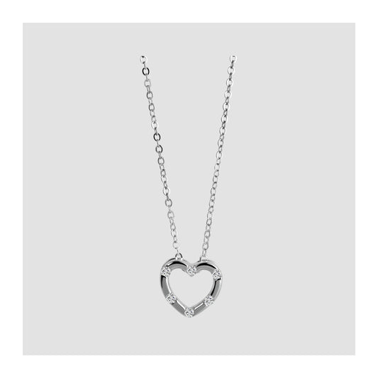Damen Halskette mit Anhänger – Herz aus 925 Silber