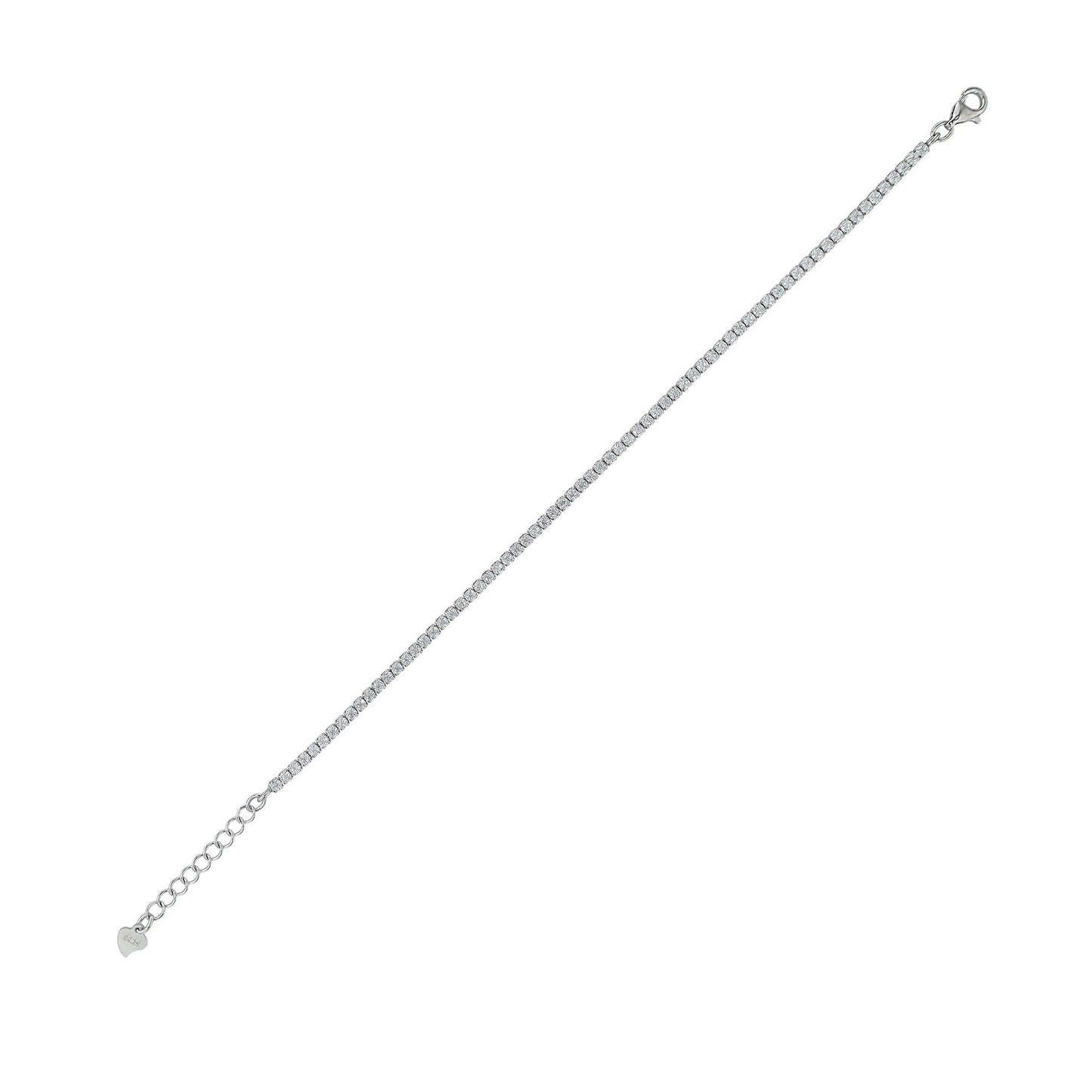 Damen Armband aus 925 Silber mit Zirkonia 17 cm