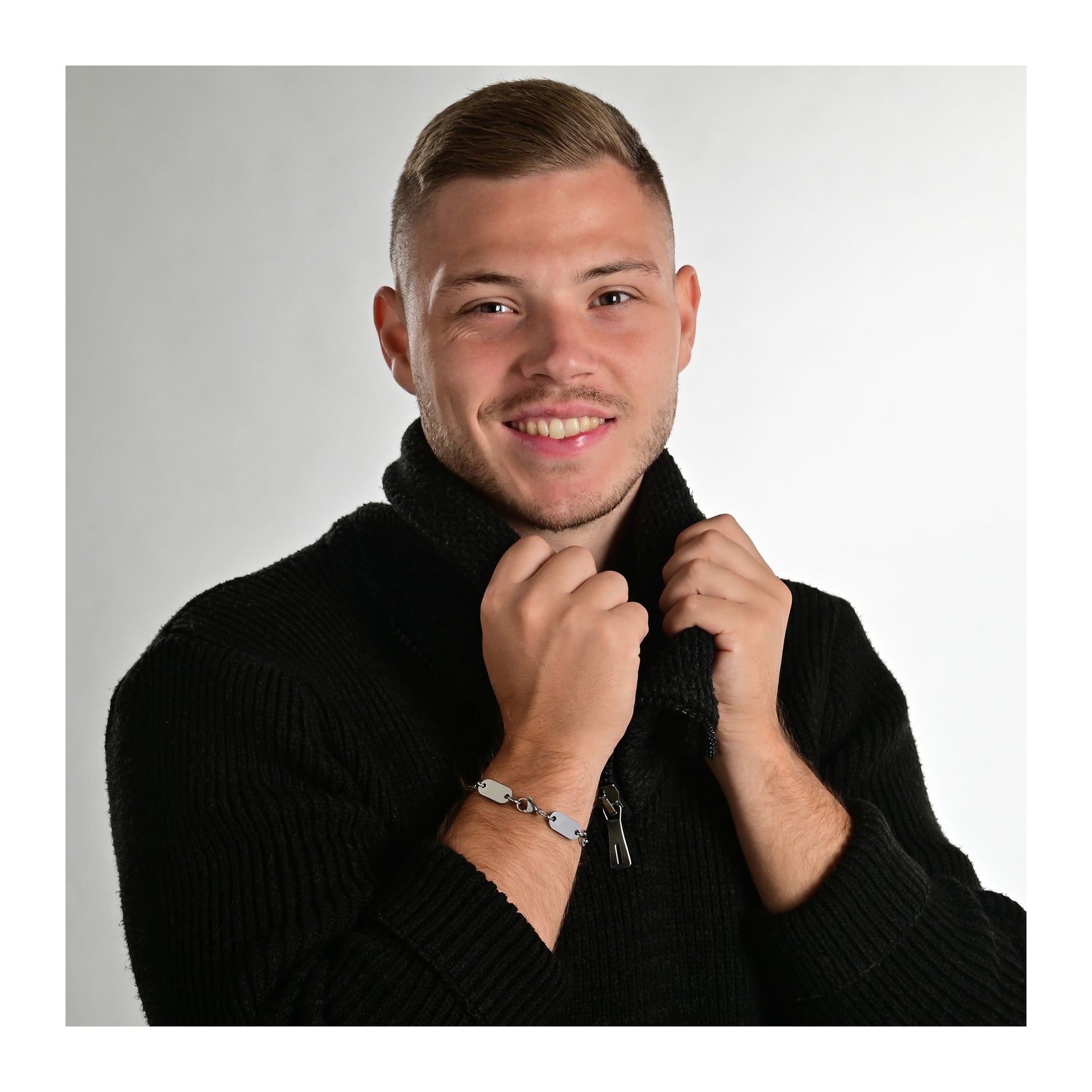 Unisex Armband aus Edelstahl 19 cm