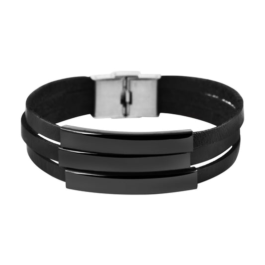 Unisex Armband aus Leder 21,5 cm