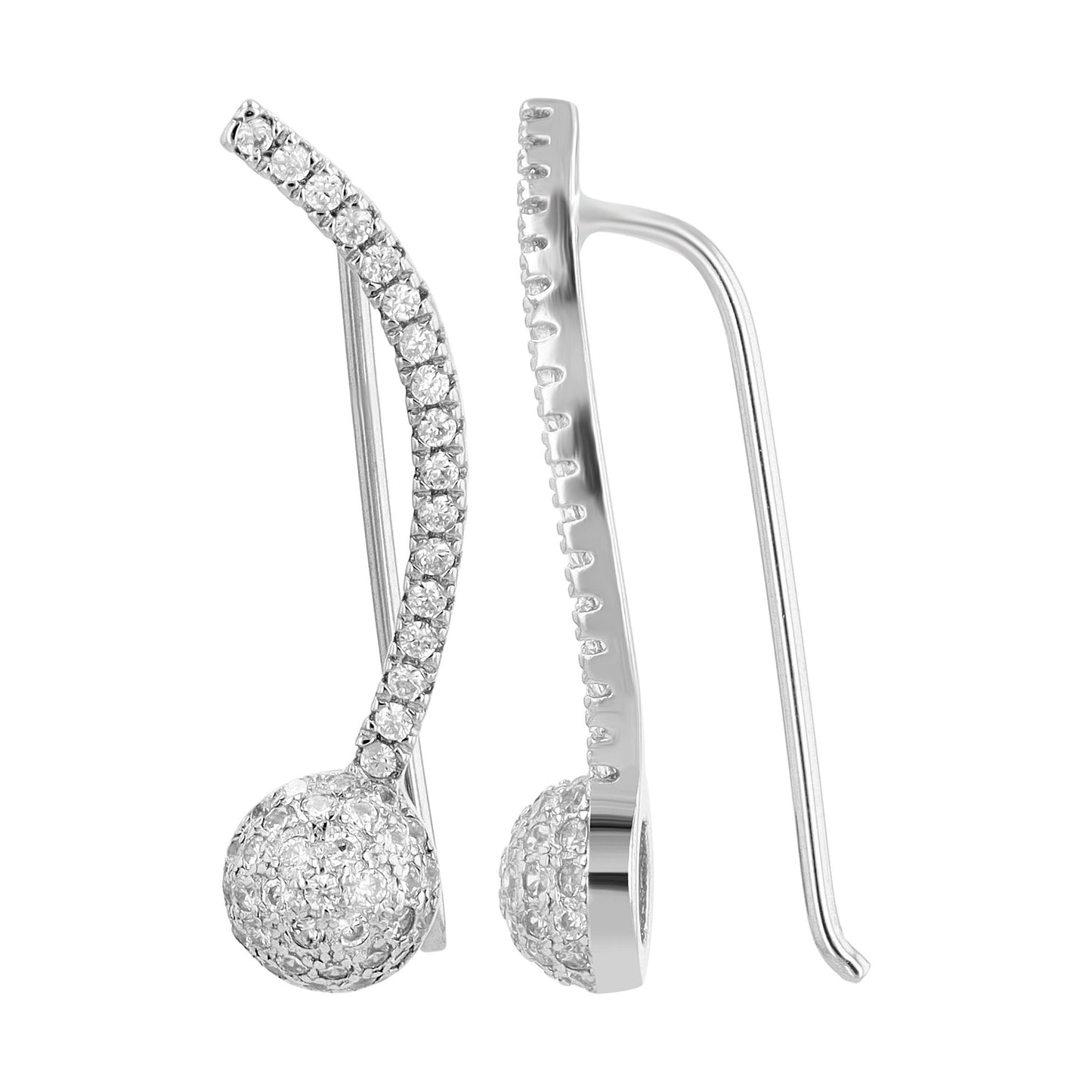 Damen Ohrringe – Ohrhänger aus 925 Silber mit Zirkonia