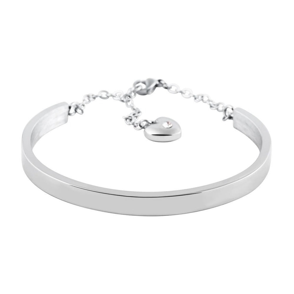 Damen Armband – Armreif aus Edelstahl mit Strass Steinchen 21,5 cm
