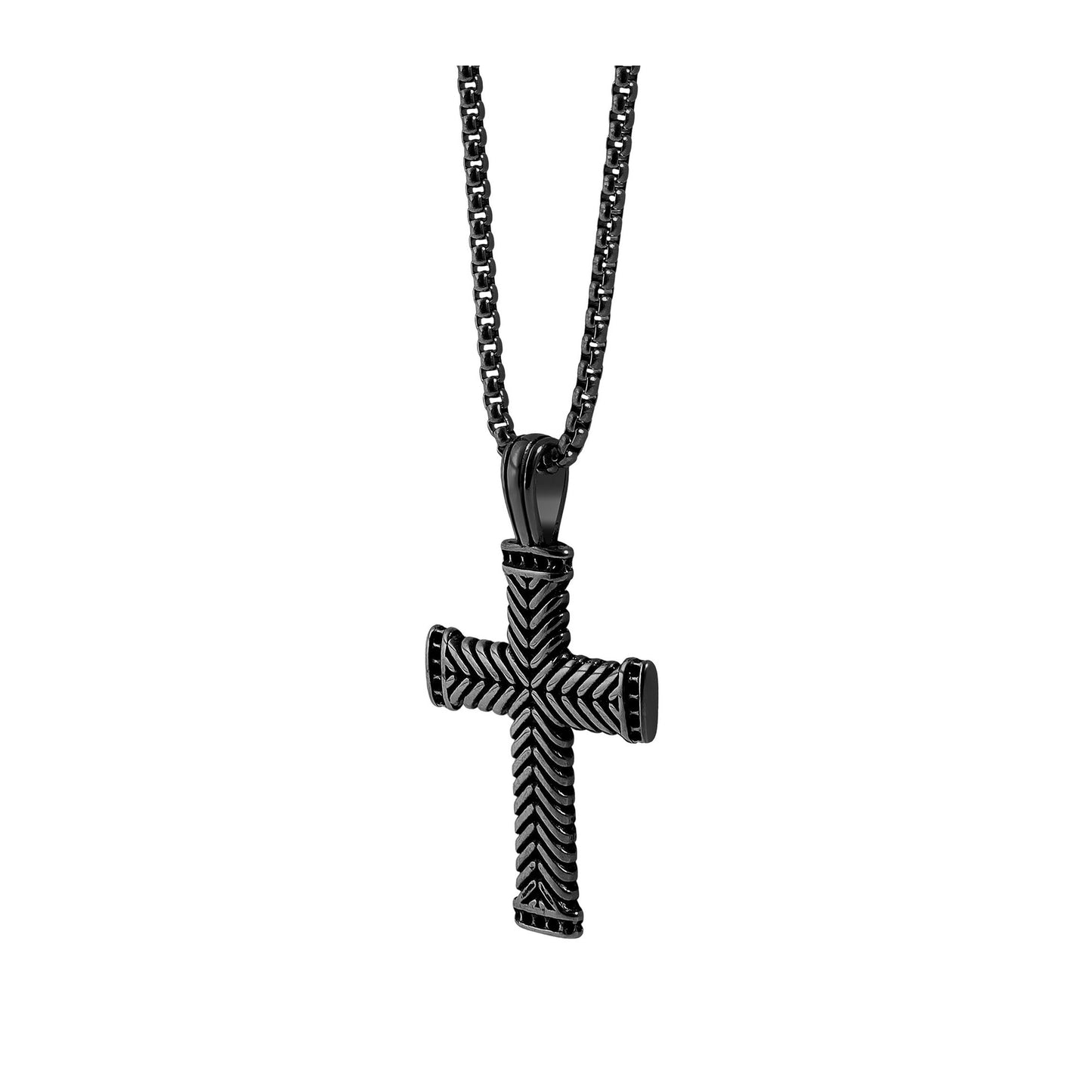 Unisex Halskette mit Anhänger – Kreuz aus Edelstahl