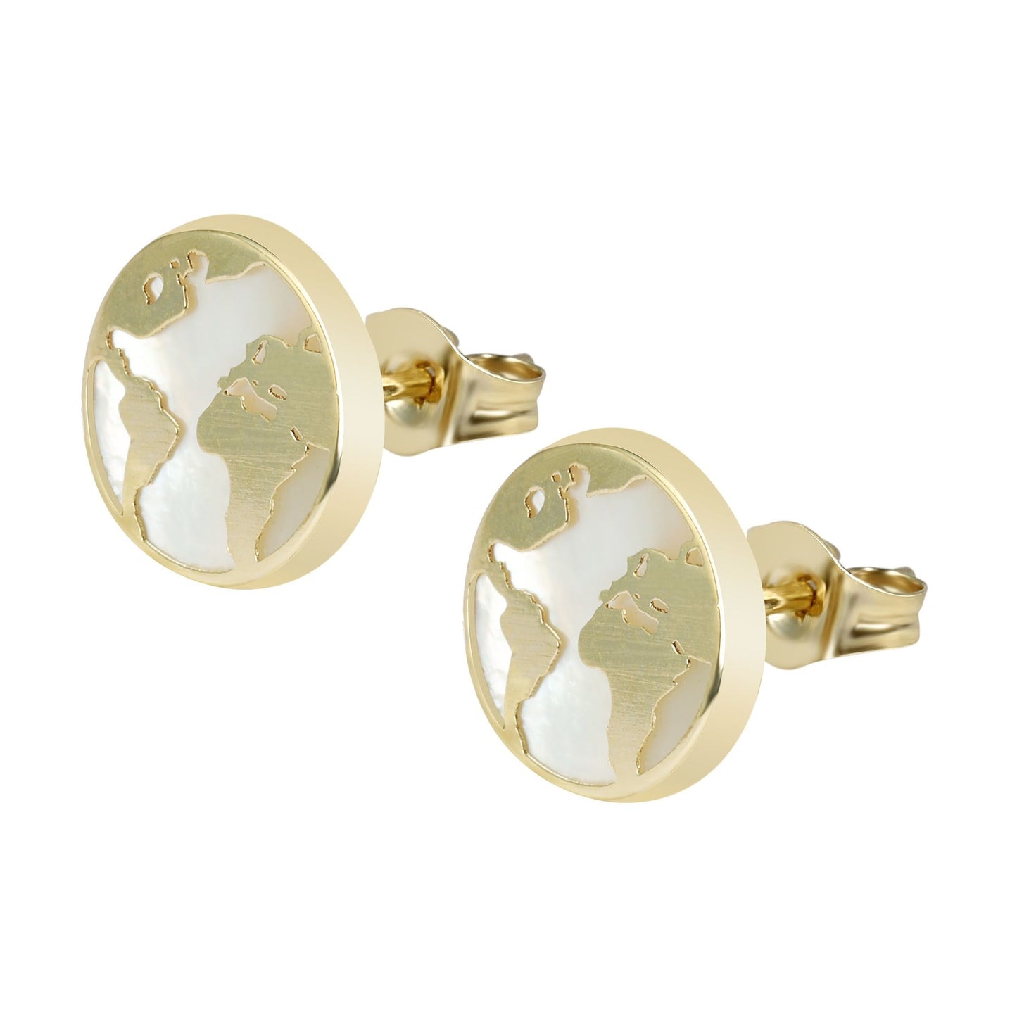 Damen Ohrringe – Ohrstecker aus 333 Gold mit Perlmutt