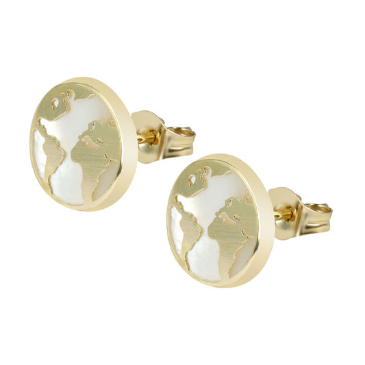 Damen Ohrringe – Ohrstecker aus 333 Gold mit Perlmutt