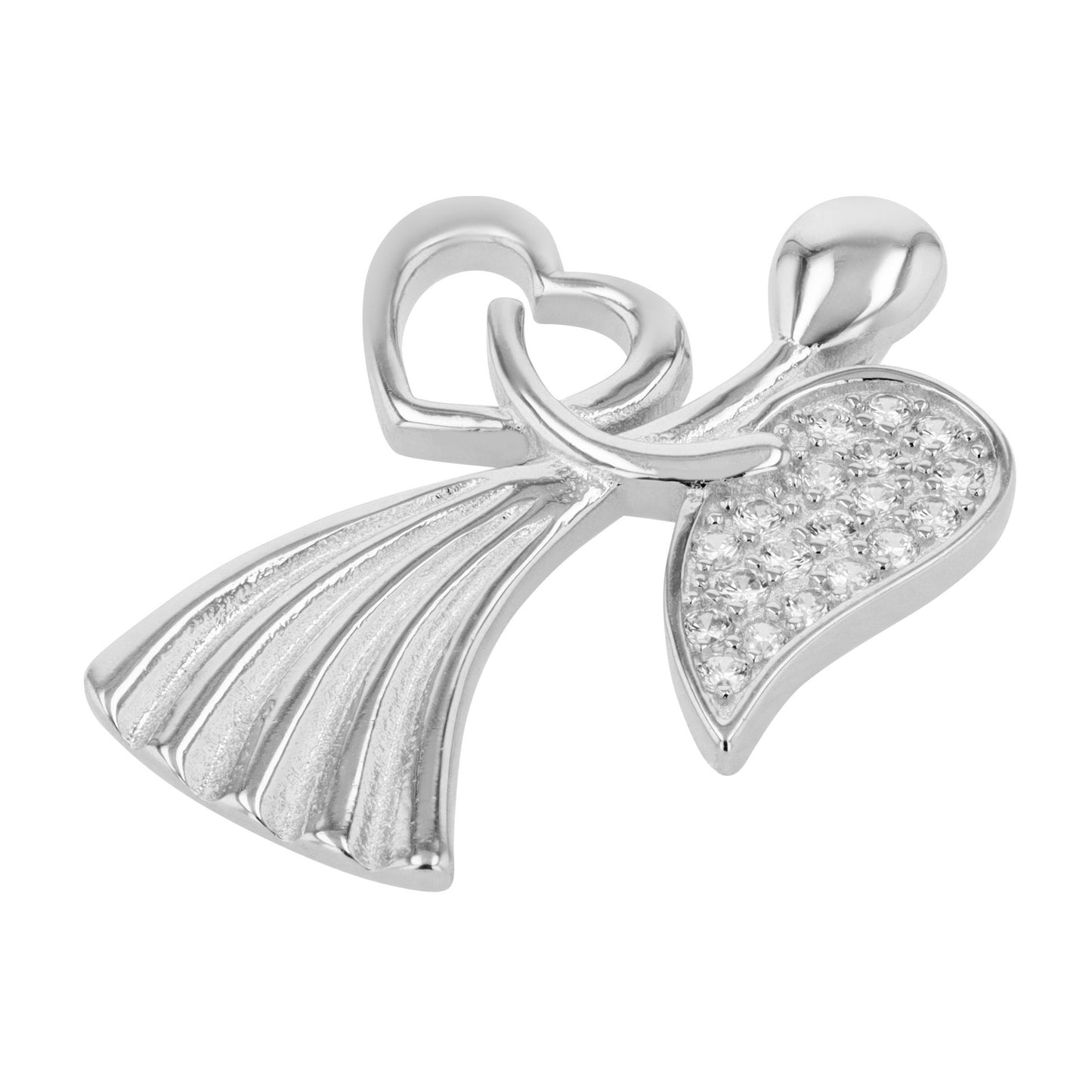 Damen Anhänger – Engelanhänger aus 925 Silber mit Zirkonia