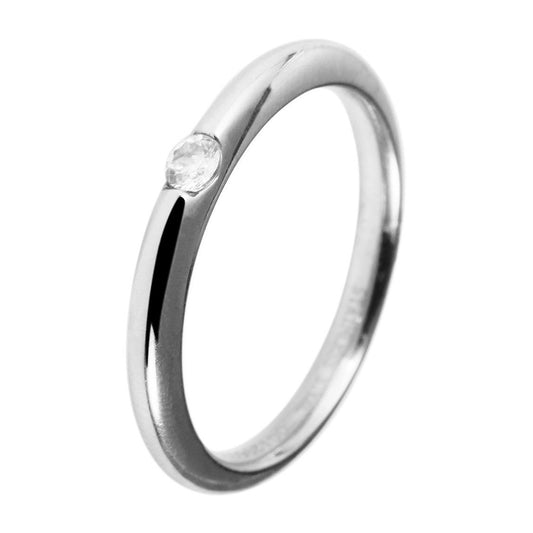 Damen Ring aus Edelstahl mit Strass Steinchen