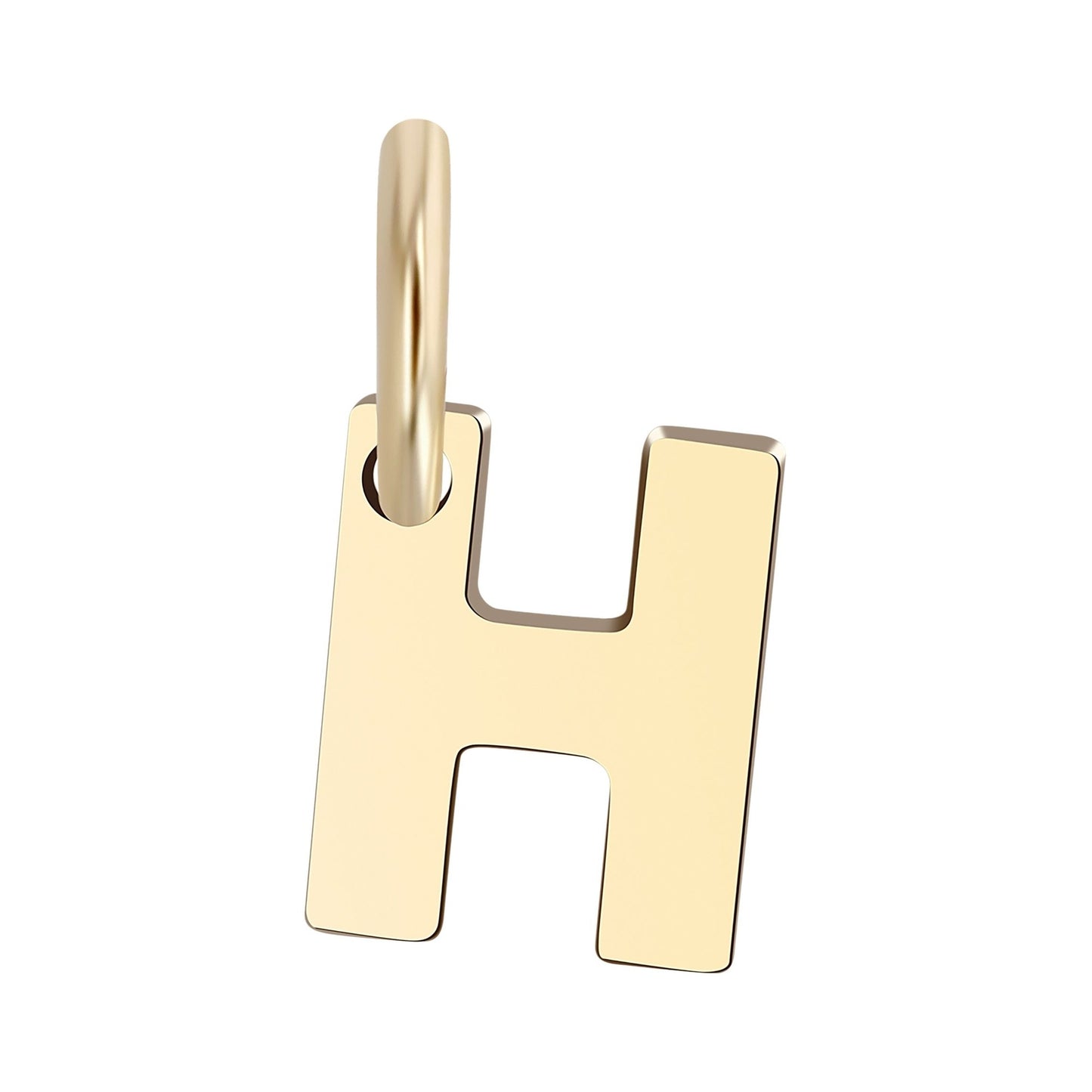 Unisex Anhänger – Buchstabe N Buchstabenanhänger aus 375 Gold
