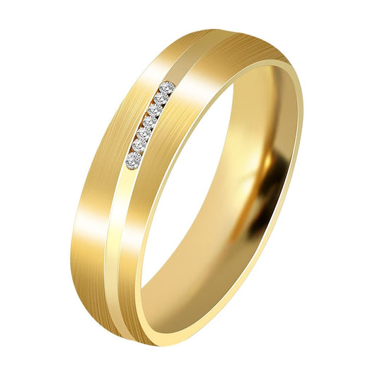 Damen Ring aus Edelstahl mit Strass Steinchen