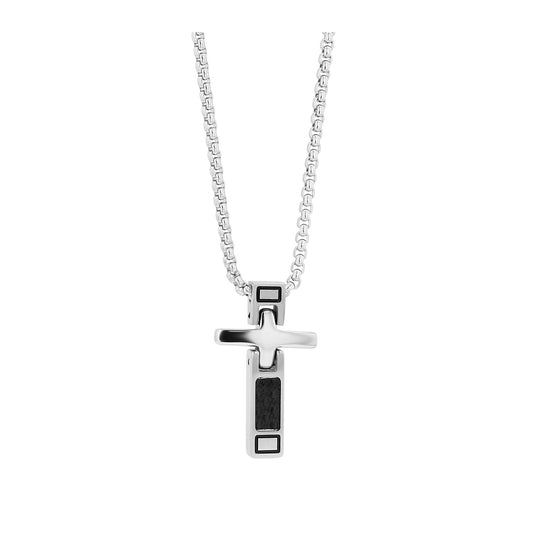 Unisex Halskette mit Anhänger – Kreuz aus Edelstahl