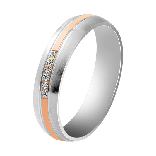 Damen Ring aus Edelstahl mit Strass Steinchen