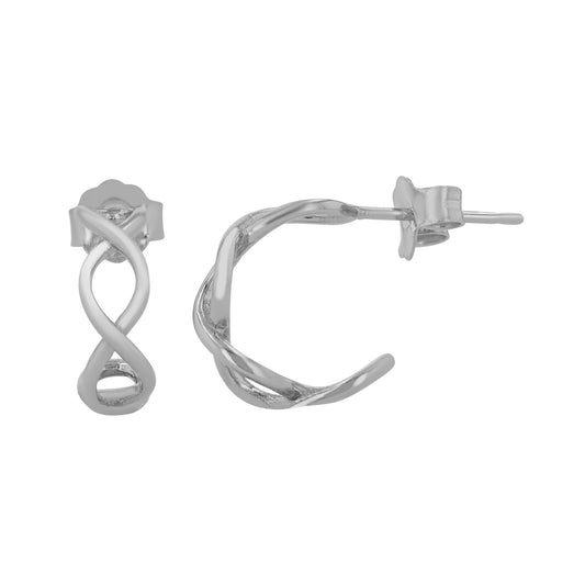 Damen Ohrringe – Ohrstecker Unendlichkeitszeichen aus 925 Silber