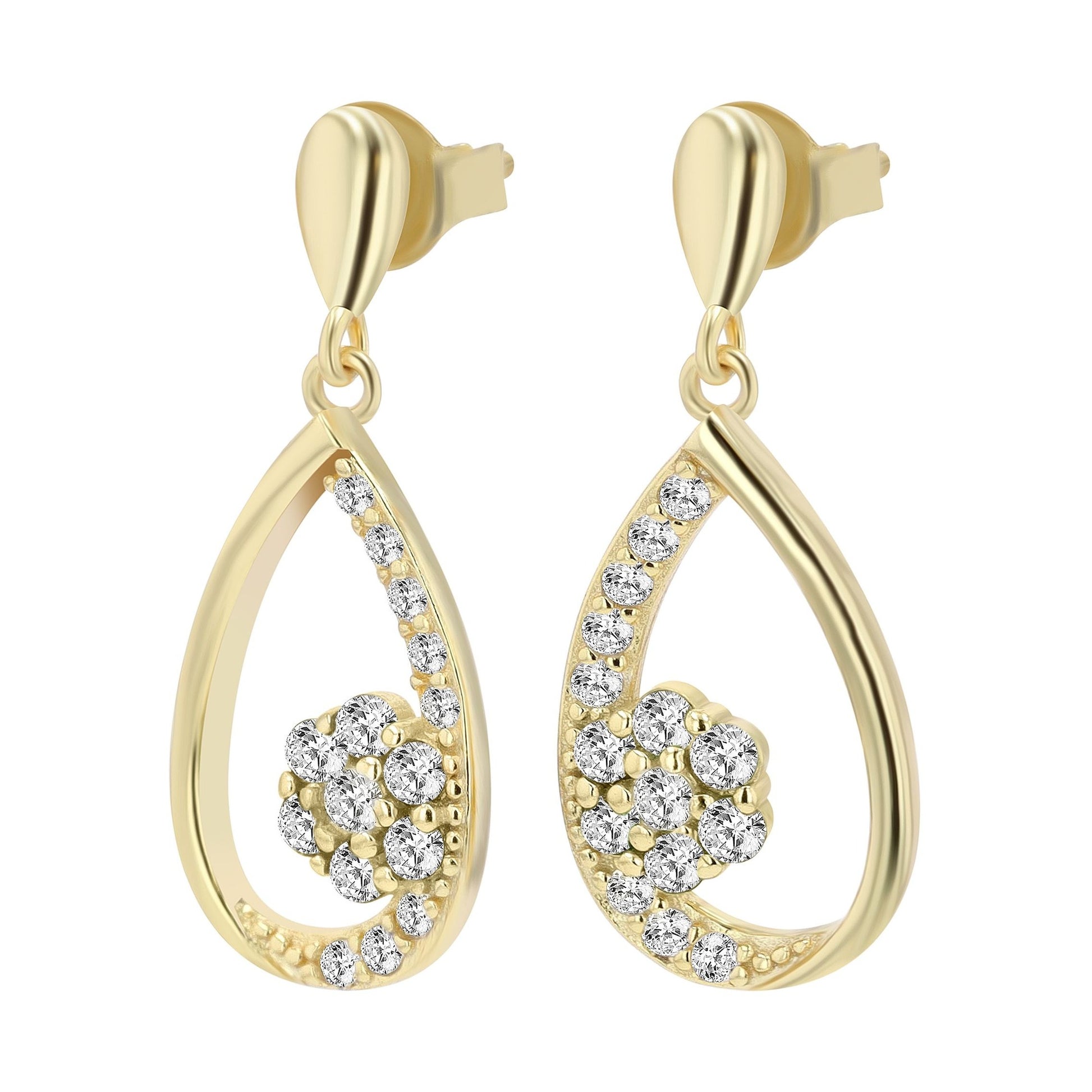 Damen Ohrringe – Ohrhänger aus 925 Silber mit Zirkonia