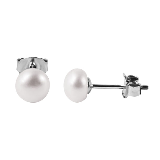 Damen Ohrringe – Ohrstecker aus 925 Silber mit Süßwasserperle