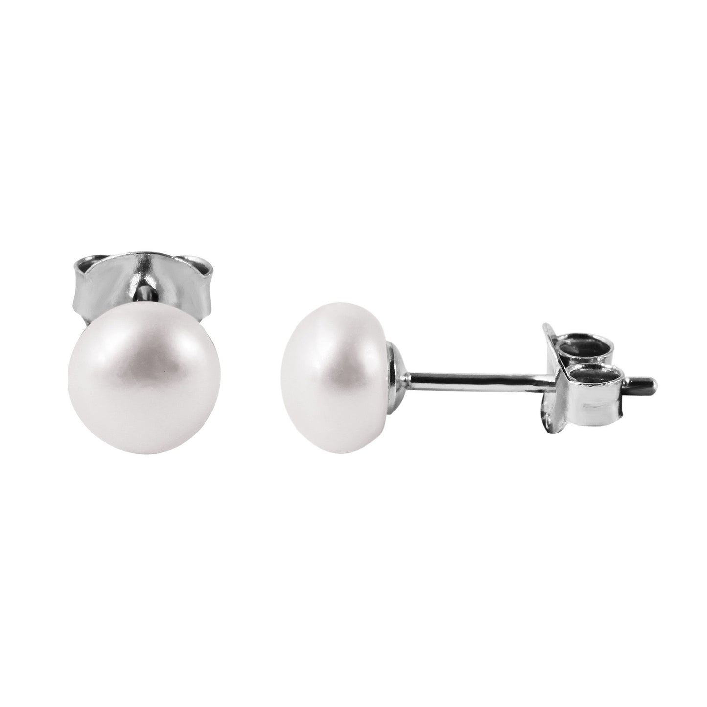 Damen Ohrringe – Ohrstecker aus 925 Silber mit Süßwasserperle