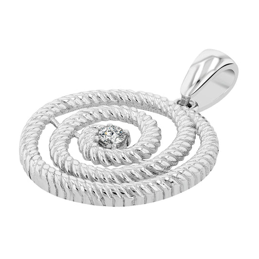 Damen Anhänger aus 925 Silber mit Zirkonia