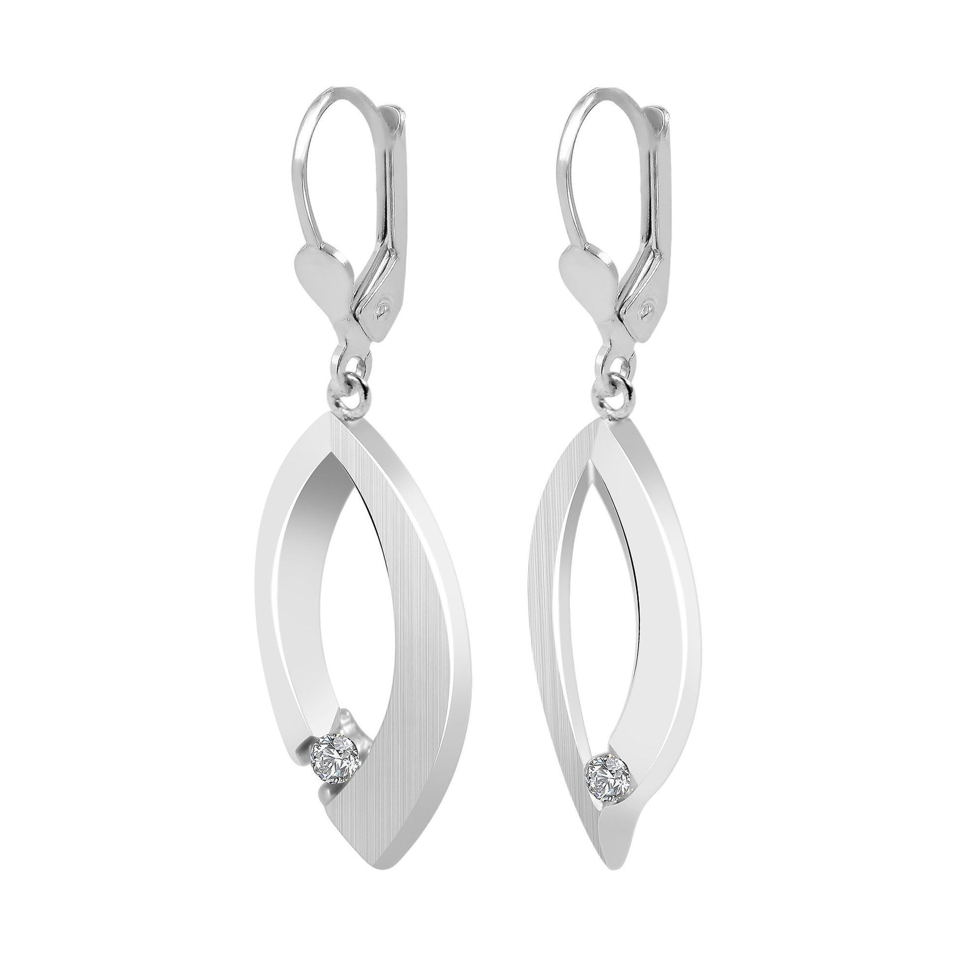 Damen Ohrringe – Ohrhänger aus 925 Silber mit Zirkonia