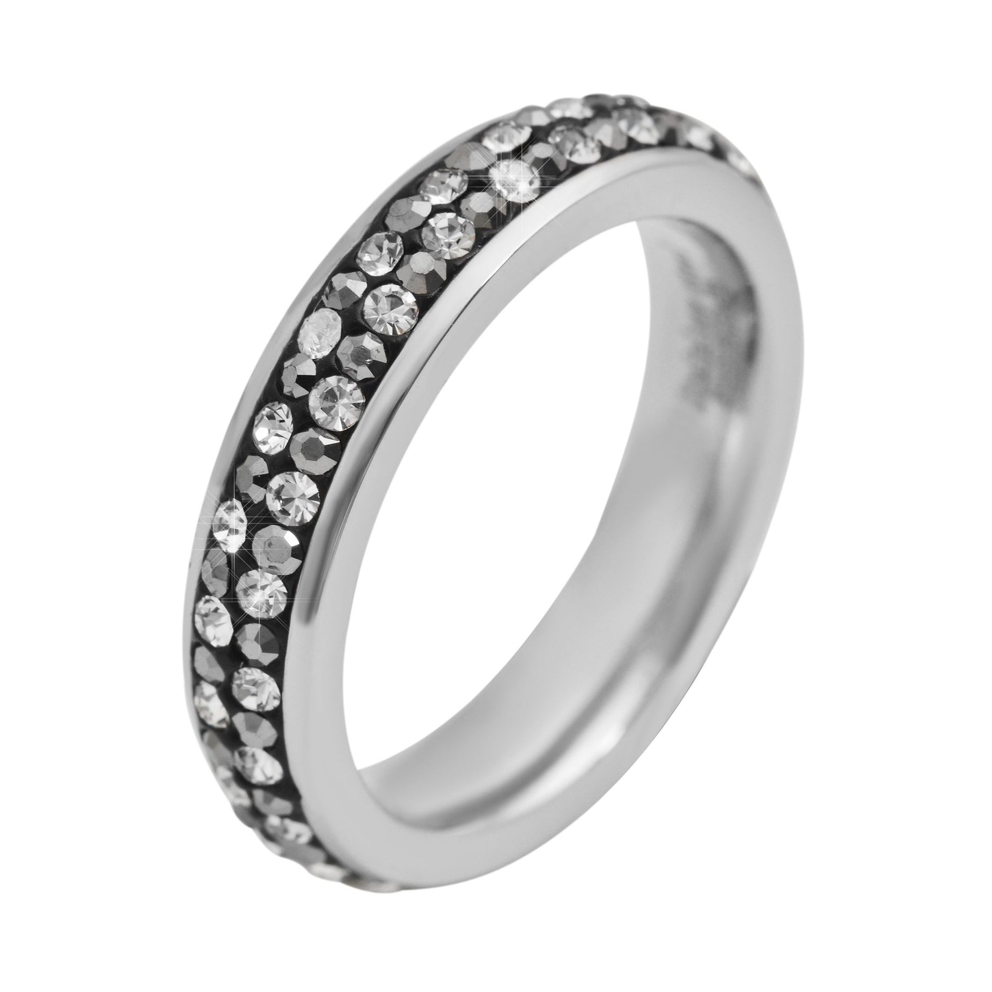 Damen Ring aus Edelstahl mit Strass Steinchen