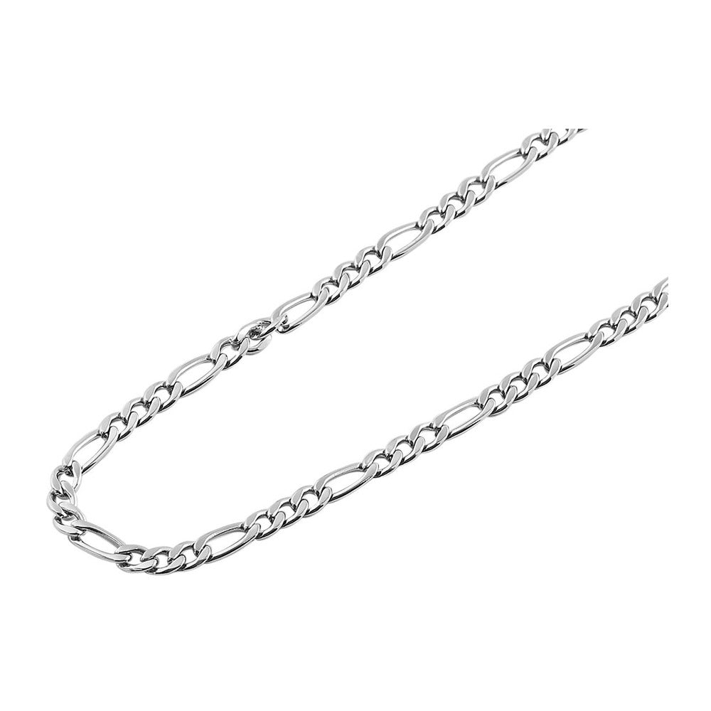 Unisex Halskette – Figarokette aus Edelstahl 60 cm