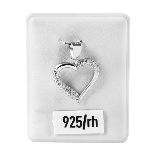 Damen Anhänger – Herz Herzanhänger aus 925 Silber mit Zirkonia