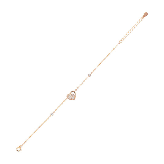 Damen Anhänger – Herzanhänger aus 925 Silber mit Zirkonia