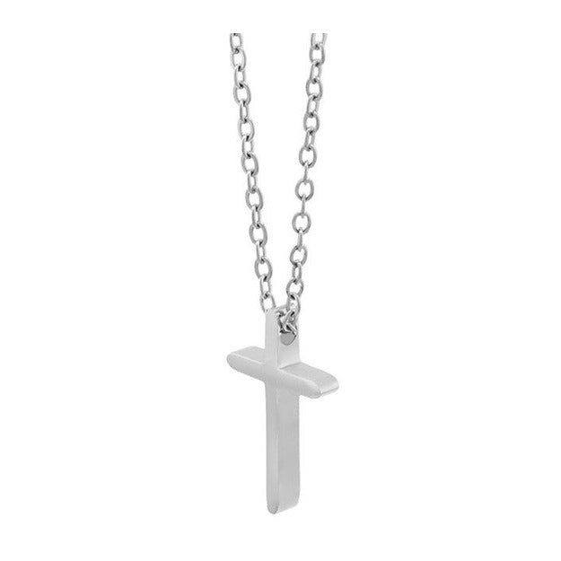 Unisex Halskette – Kreuz aus Edelstahl 42 cm
