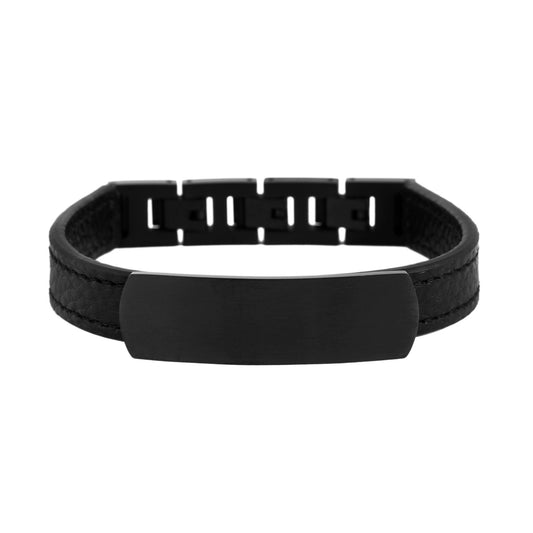 Herren Armband aus Leder 22,5 cm