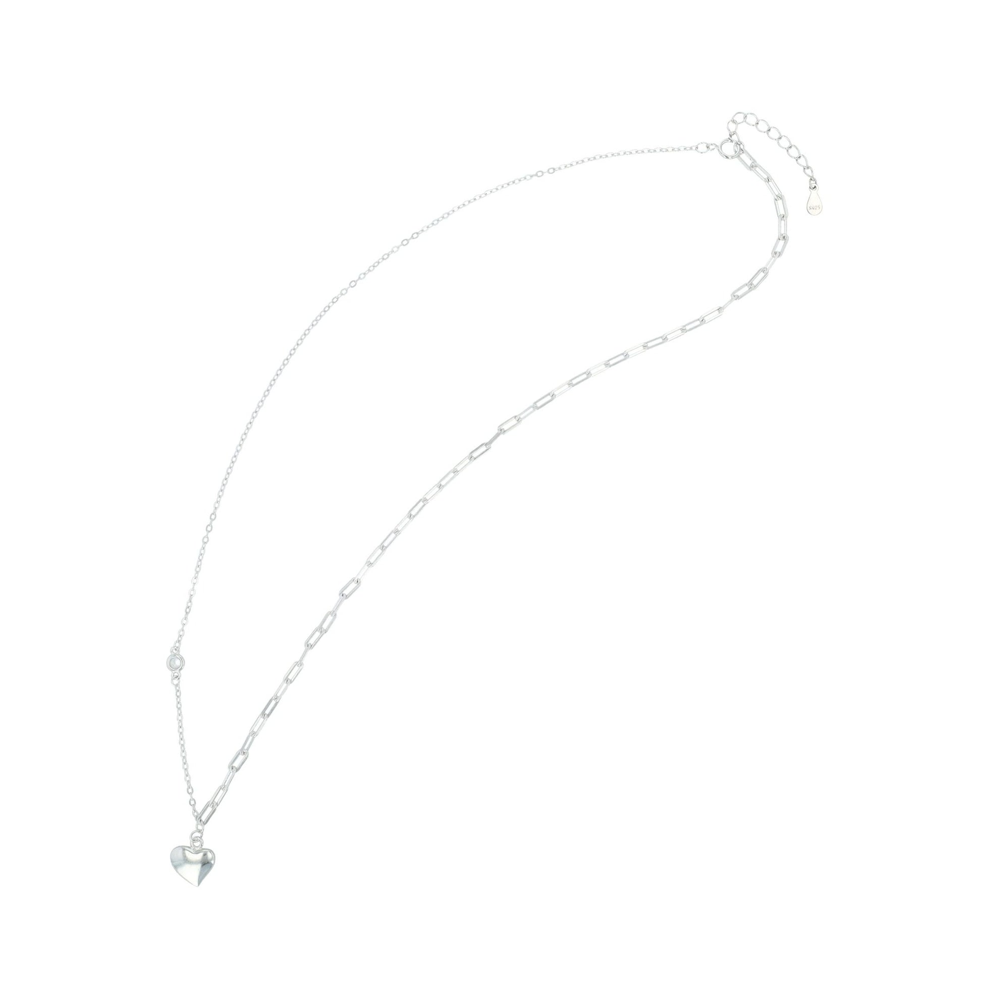 Damen Halskette mit Anhänger – Herz aus 925 Silber