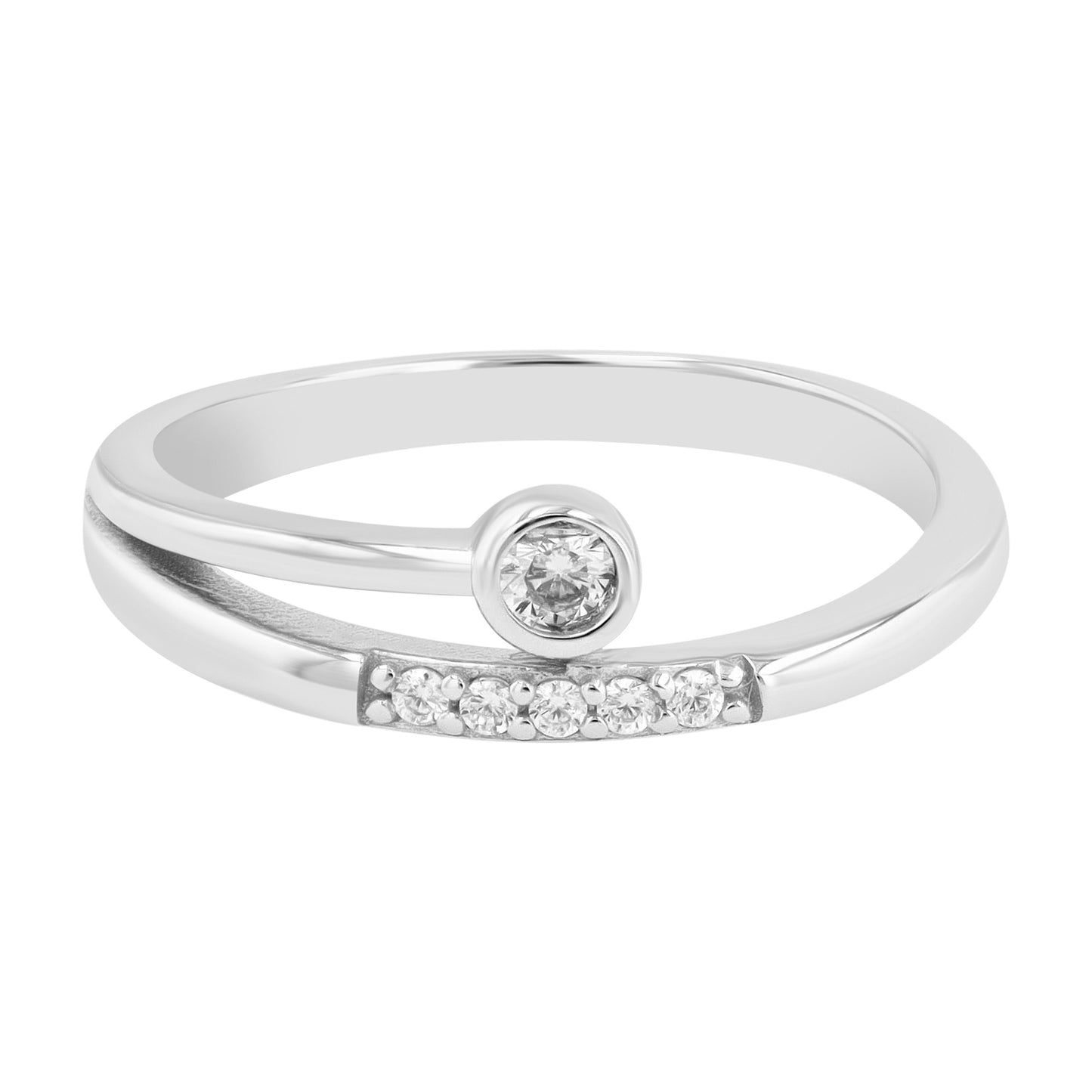 Damen Ring aus 925 Silber mit Zirkonia