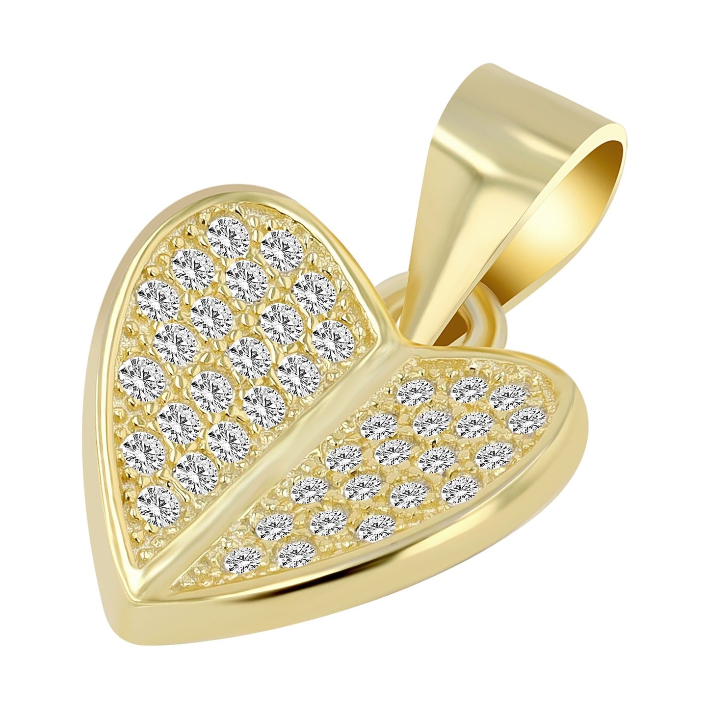 Damen Anhänger – Herzanhänger aus 925 Silber mit Zirkonia
