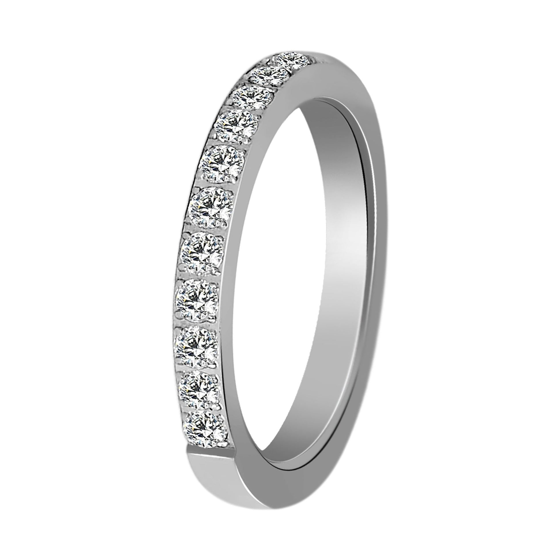 Damen Ring aus Edelstahl mit Strass Steinchen