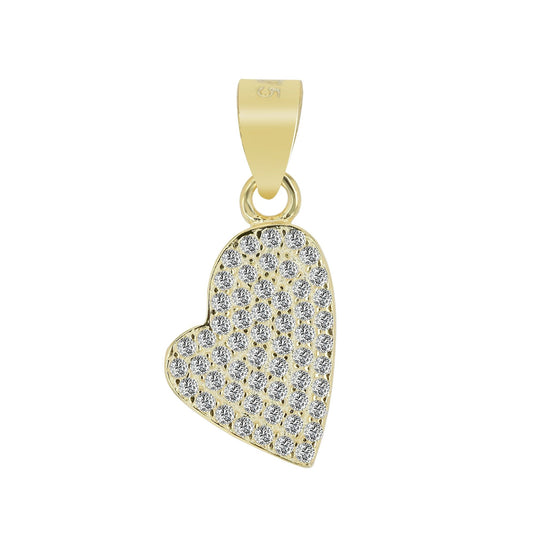 Damen Anhänger – Herz Herzanhänger aus 925 Silber mit Zirkonia