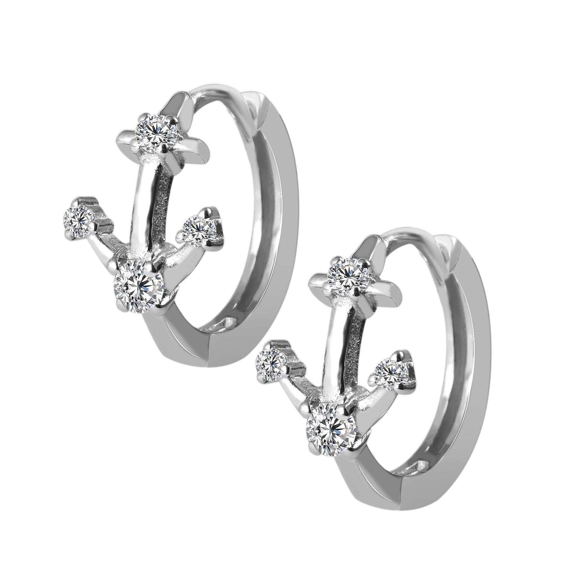 Damen Ohrringe – Klappcreole aus 925 Silber